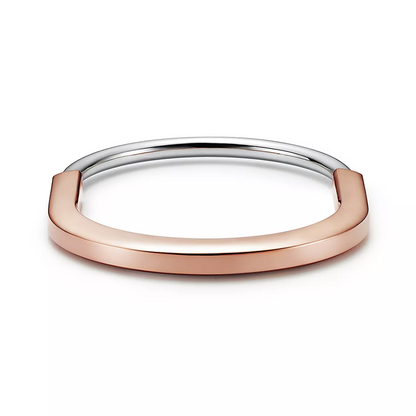 [Stellar jewels]LOCK BRACELET ROSE AND WHITE GOLD DIAMOND
