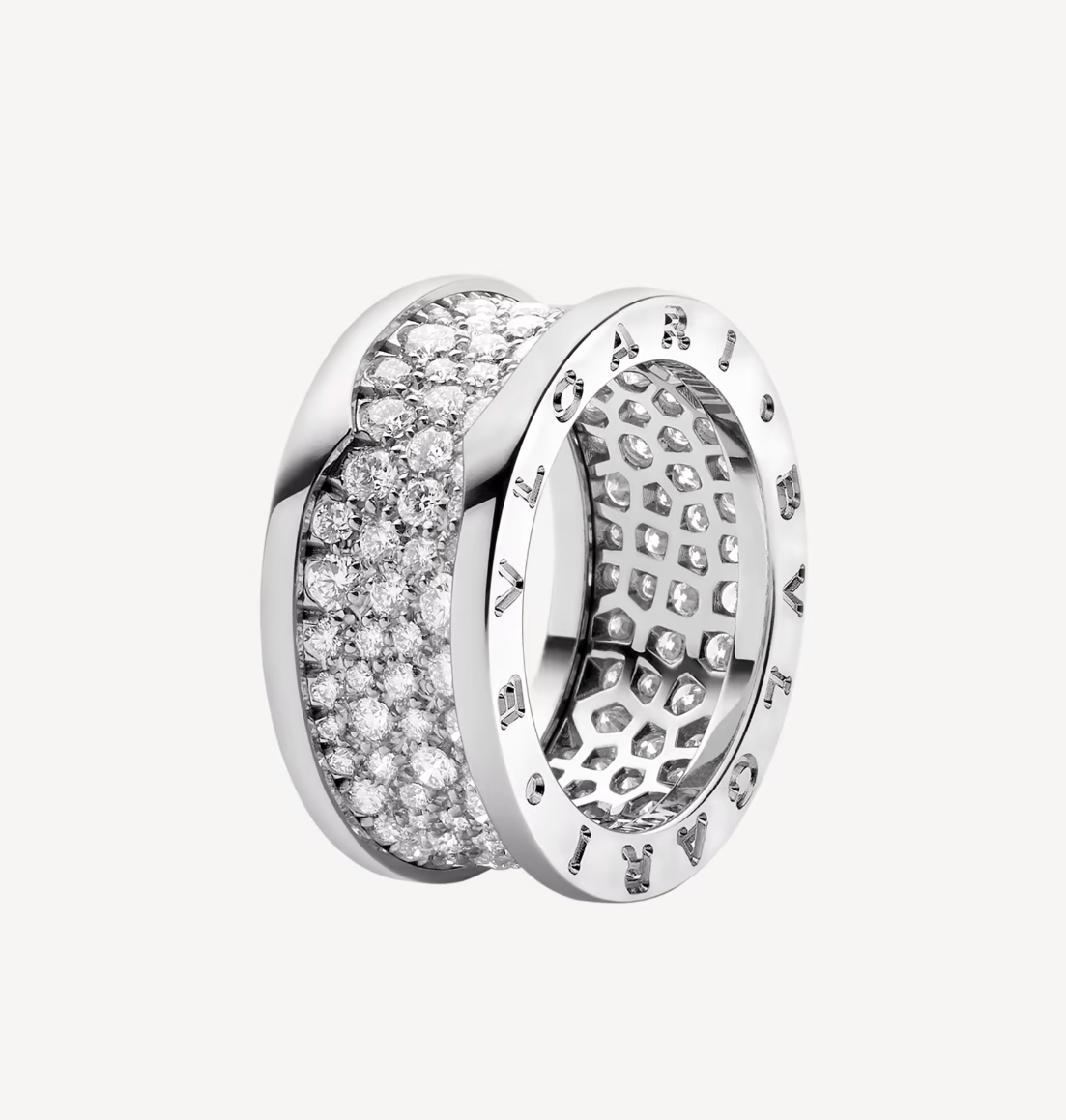[Stellar Jewelry]ZERO 1 WITH PAVED DIAMONDS ON THE SPIRAL RING