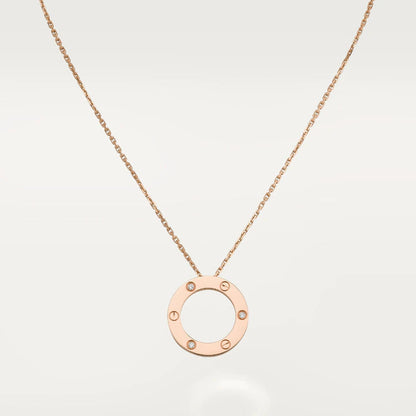[Stellar Jewelry]LOVE NECKLACE 16MM 3 DIAMONDS