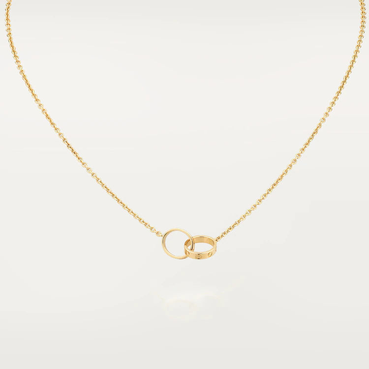 [Stellar Jewelry]LOVE NECKLACE DOUBLE RING GOLD