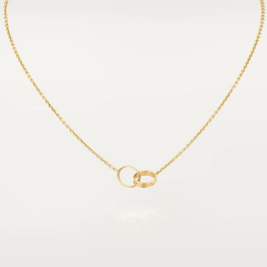 [Stellar Jewelry]LOVE NECKLACE DOUBLE RING GOLD