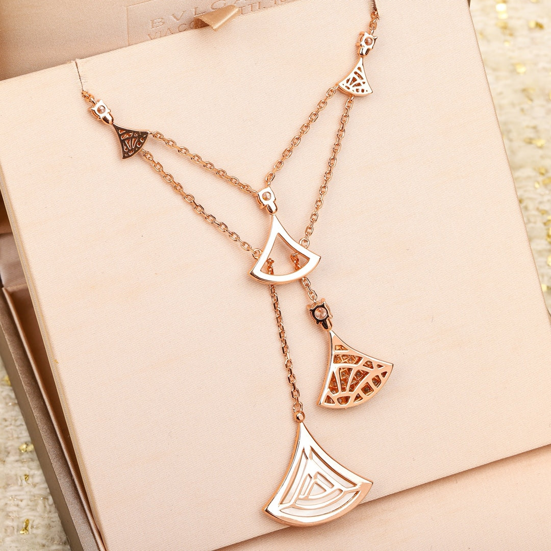 [Stellar Jewelry]BVLGARI Divas’ Dream Multi-Fan Tassel Necklace