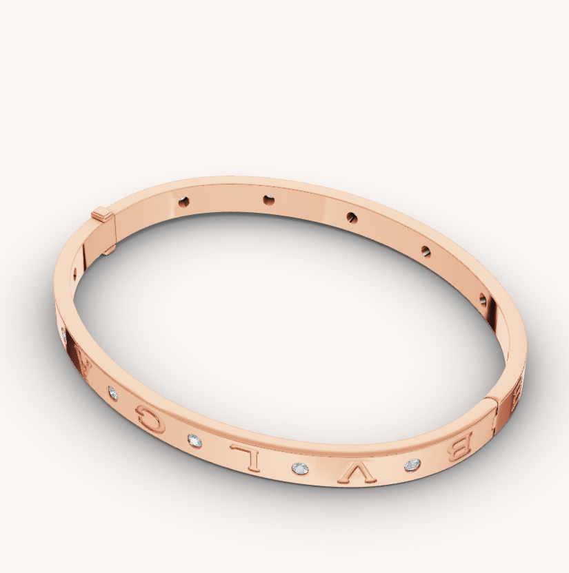 [Stellar Jewelry]ZERO 1 PINK GOLD 12 DIAMONDS BRACELET
