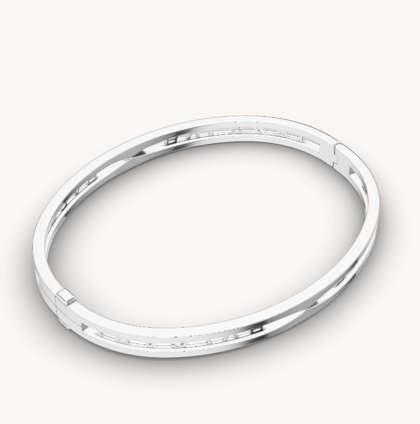 [Stellar Jewelry]ZERO 1 SPIRAL LOGO SILVER BRACELET