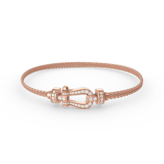 [Stellar Jewelry]FORCE SMALL HORSESHOE  DIAMOND CHAIN ROPE BRACELET