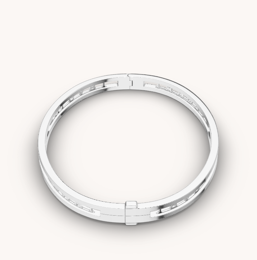 [Stellar Jewelry]ZERO 1 SPIRAL LOGO SILVER BRACELET