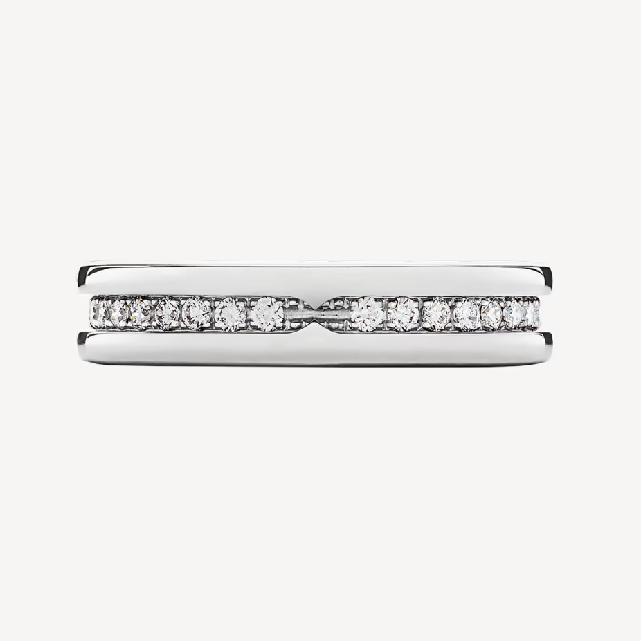 [Stellar Jewelry]ZERO 1 ONE-BAND PAVED DIAMONDS ON THE SPIRAL RING
