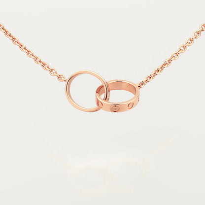 [Stellar Jewelry]LOVE DOUBLE RING NECKLACE