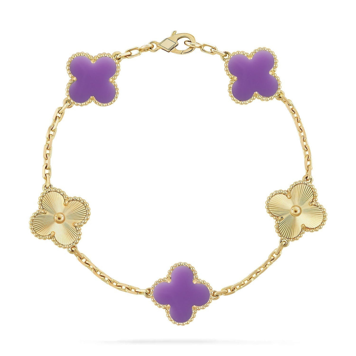 [Stellar Jewelry]CLOVER 5 MOTIF LIGHT PURPLE BRACELET COLLECTION