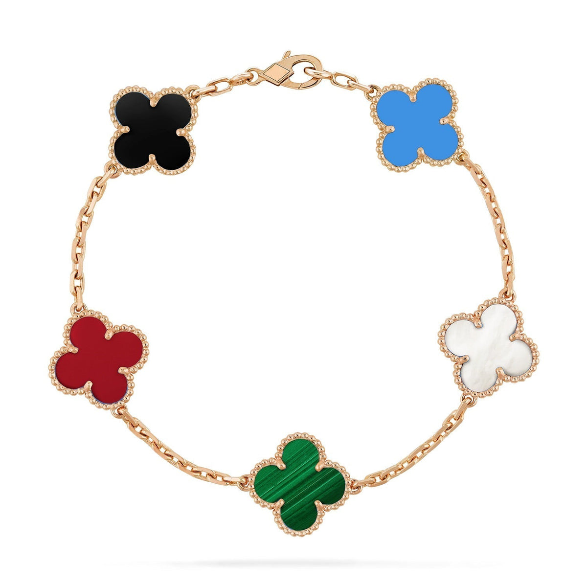 [Stellar Jewelry]CLOVER 5 MOTIFS MULTICOLOR BRACELET