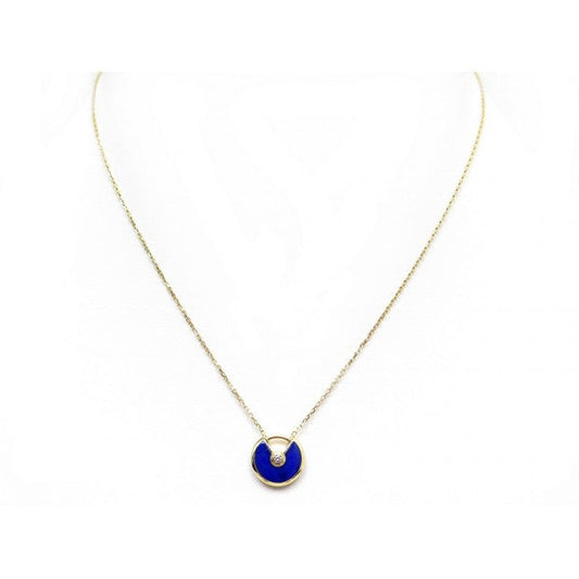 [Stellar Jewelry]AMULETTE ROSE GOLD AGATE NECKLACE