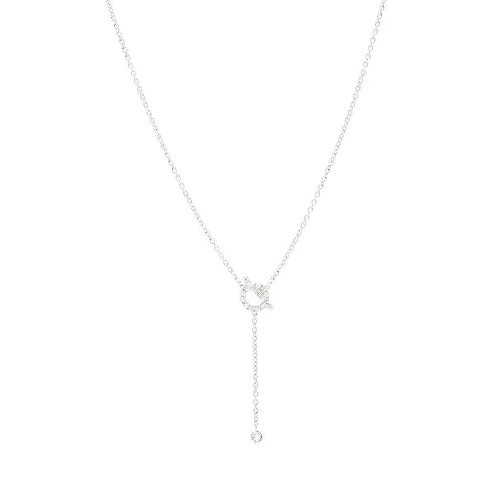 [Stellar Jewelry]FINESSE SILVER DIAMOND NECKLACE