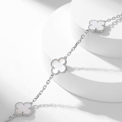 [Stellar Jewelry]CLOVER 10 MOTIFS WHITE MOTHER OF PEARL NECKLACE