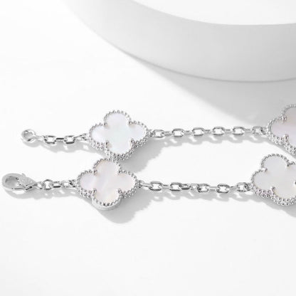 [Stellar Jewelry]CLOVER 10 MOTIFS WHITE MOTHER OF PEARL NECKLACE
