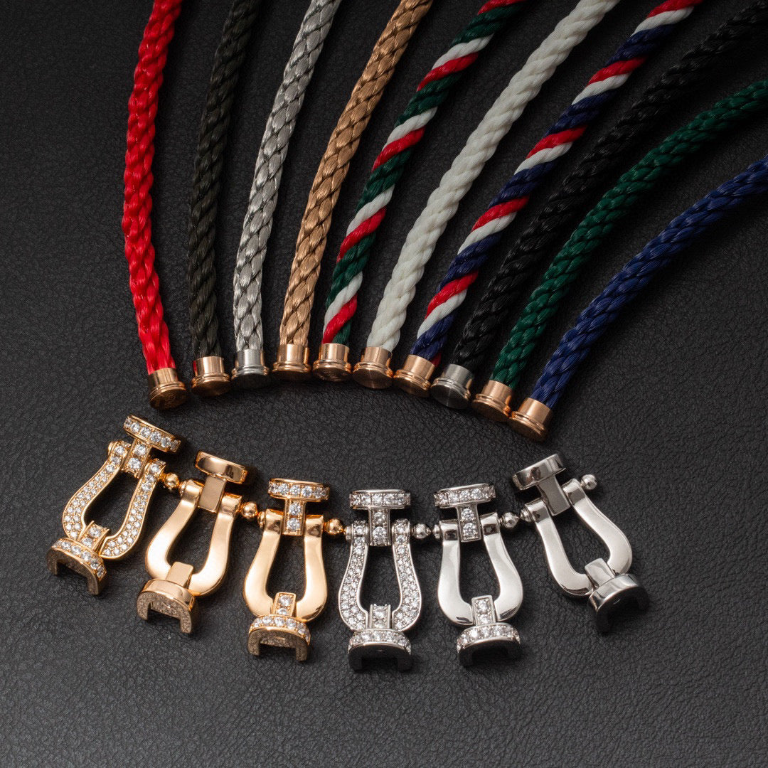 [Stellar Jewelry]FORCE LARGE HORSESHOE FULL DIAMOND BRACELET GOLD