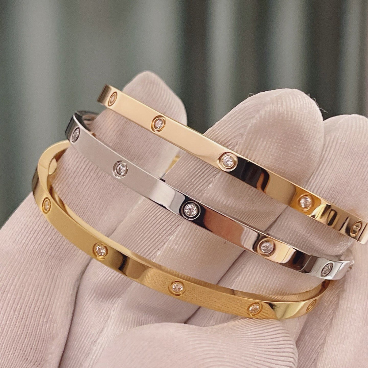 [Stellar Jewelry]LOVE BRACELET 3.65MM 10 DIAMONDS