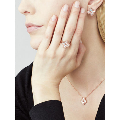 [Stellar Jewelry]CLOVER 15MM DIAMOND SINGLE FLOWER NECKLACE