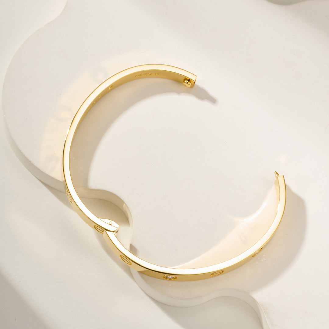 [Stellar Jewelry]LOVE BRACELET 6.1MM 4 DIAMONDS