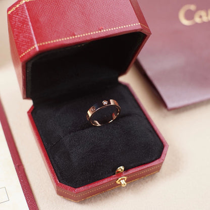 [Stellar Jewelry]LOVE 4MM 1 DIAMOND RING