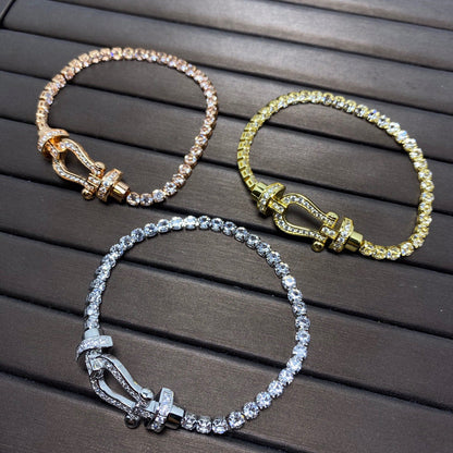 [Stellar Jewelry]FORCE  HORSESHOE  DIAMOND TENNIS BRACELET