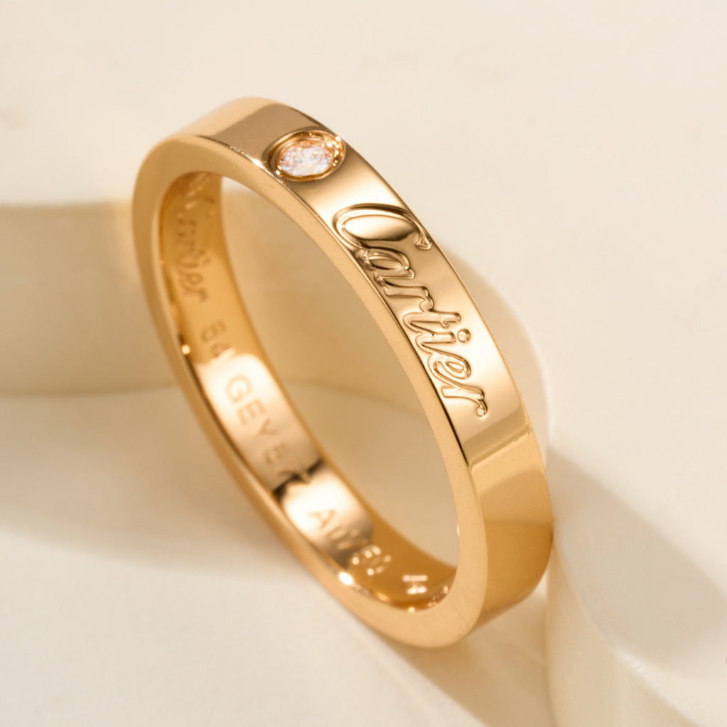 [Stellar Jewelry]LOVE RING 4MM 1 DIAMOND