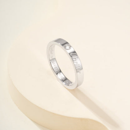 [Stellar Jewelry]LOVE RING 4MM 1 DIAMOND
