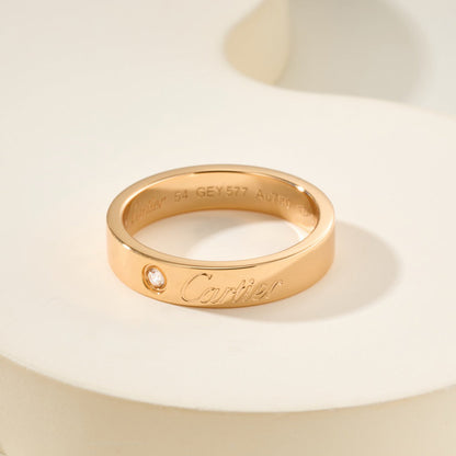 [Stellar Jewelry]LOVE RING 4MM 1 DIAMOND
