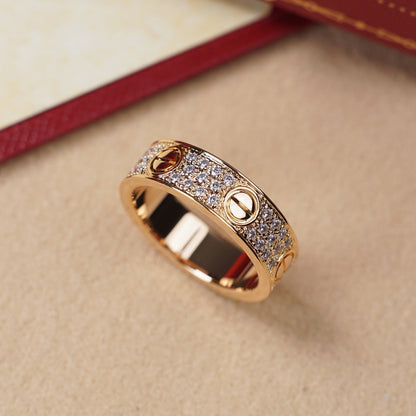 [Stellar Jewelry]LOVE RING 5.5MM DIAMONDS PAVED