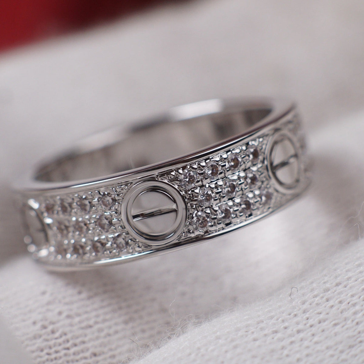 [Stellar Jewelry]LOVE RING 5.5MM DIAMONDS PAVED