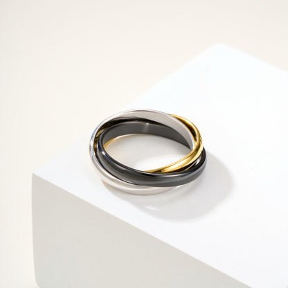 [Stellar Jewelry]TRINITY 3.2MM RING BLACK CERAMIC