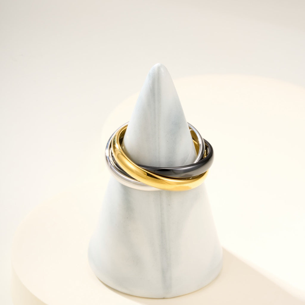 [Stellar Jewelry]TRINITY 3.2MM RING BLACK CERAMIC