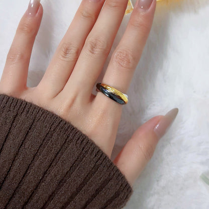 [Stellar Jewelry]TRINITY 3.2MM RING BLACK CERAMIC