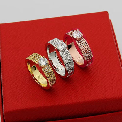 [Stellar Jewelry]LOVE RING 3.6MM 1 BIG DIAMOND FULL DIAMOND
