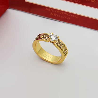 [Stellar Jewelry]LOVE RING 3.6MM 1 BIG DIAMOND FULL DIAMOND