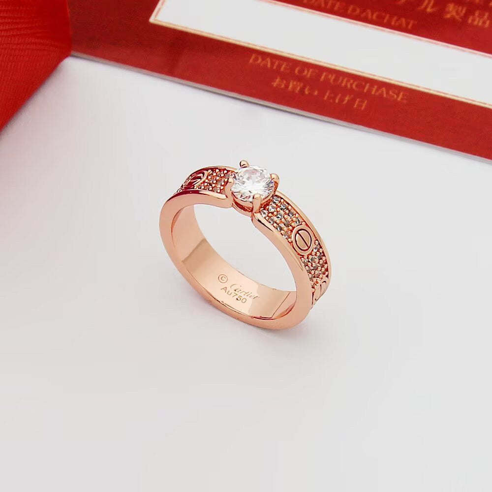 [Stellar Jewelry]LOVE RING 3.6MM 1 BIG DIAMOND FULL DIAMOND
