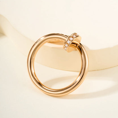 [Stellar Jewelry]JUSTE RING 2.6MM HALF DIAMOND