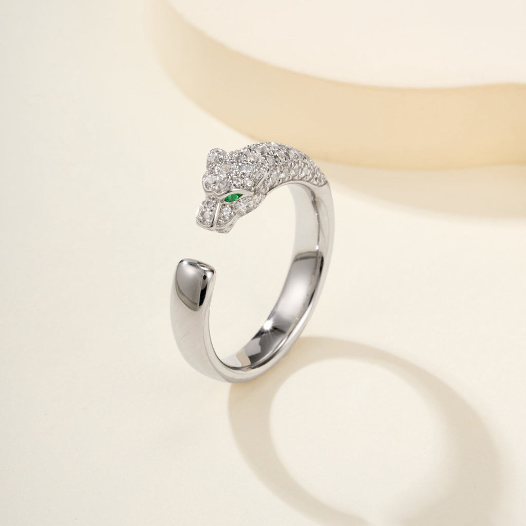 [Stellar Jewelry]PANTHERE HALF DIAMOND SMALL RING