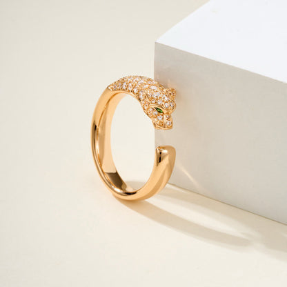 [Stellar Jewelry]PANTHERE HALF DIAMOND SMALL RING