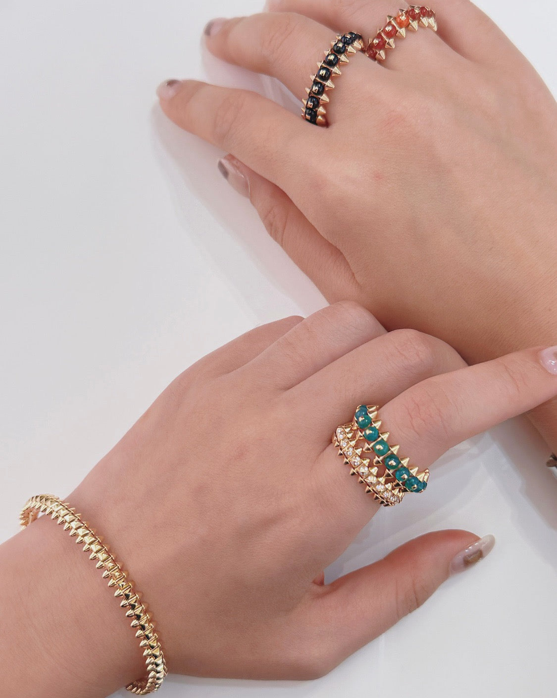 [Stellar Jewelry]CLASH 7.9MM AGATE CHALCEDONY RING