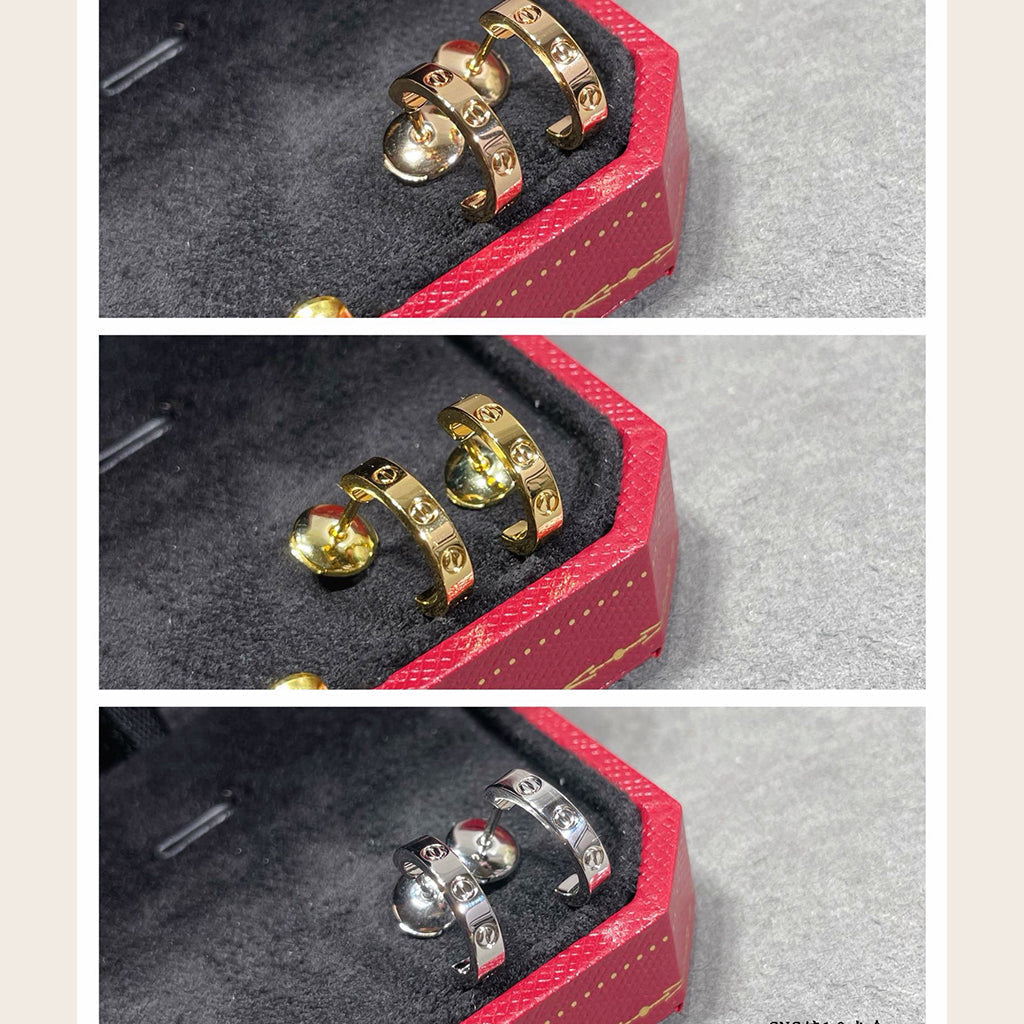 [Stellar Jewelry]LOVE EARRINGS 2.65 MM NO DIAMOND SMALL