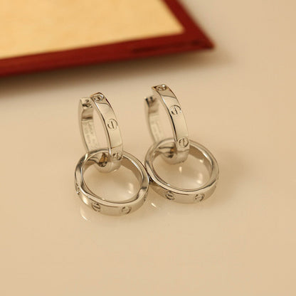 [Stellar Jewelry]LOVE 3.3MM DANGLE EARRINGS