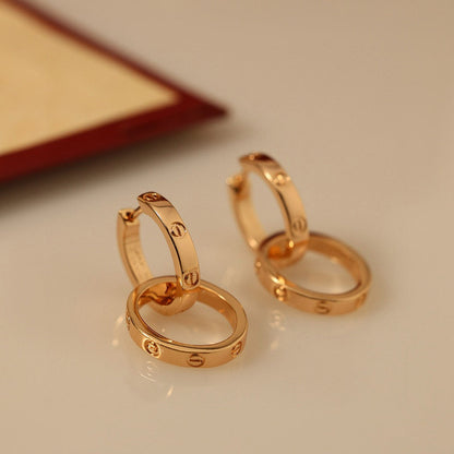 [Stellar Jewelry]LOVE 3.3MM DANGLE EARRINGS