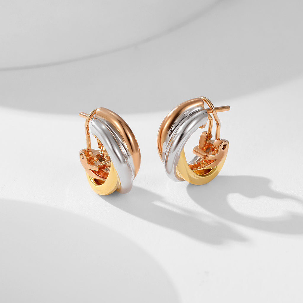 [Stellar Jewelry]TRINITY ON DIAMOND CLASSIC EARRINGS