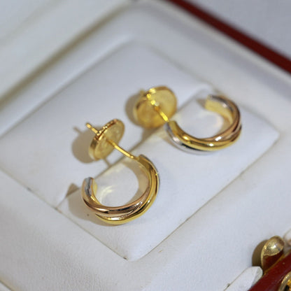 [Stellar Jewelry]TRINITY ON DIAMOND MINI EARRINGS