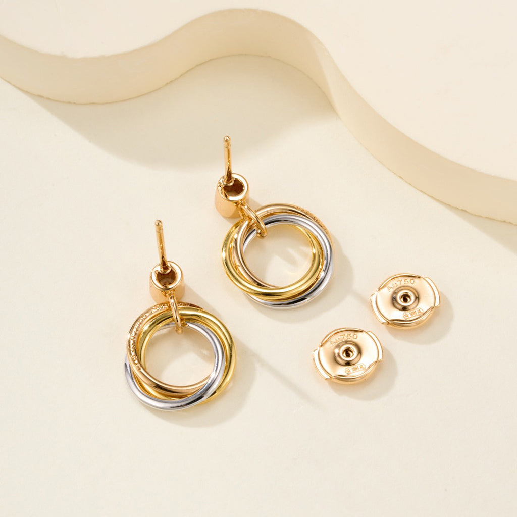 [Stellar Jewelry]TRINITY ON DIAMOND  EARRINGS