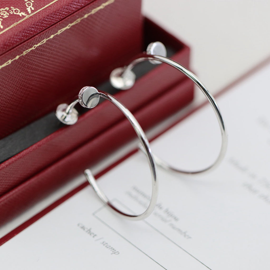 [Stellar Jewelry]JUSTE HALF DIAMOND LARGE EARRINGS