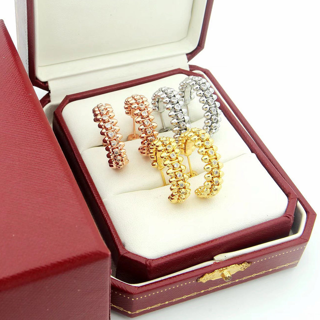 [Stellar Jewelry]CLASH FULL DIAMOND MEDIUM EARRINGS