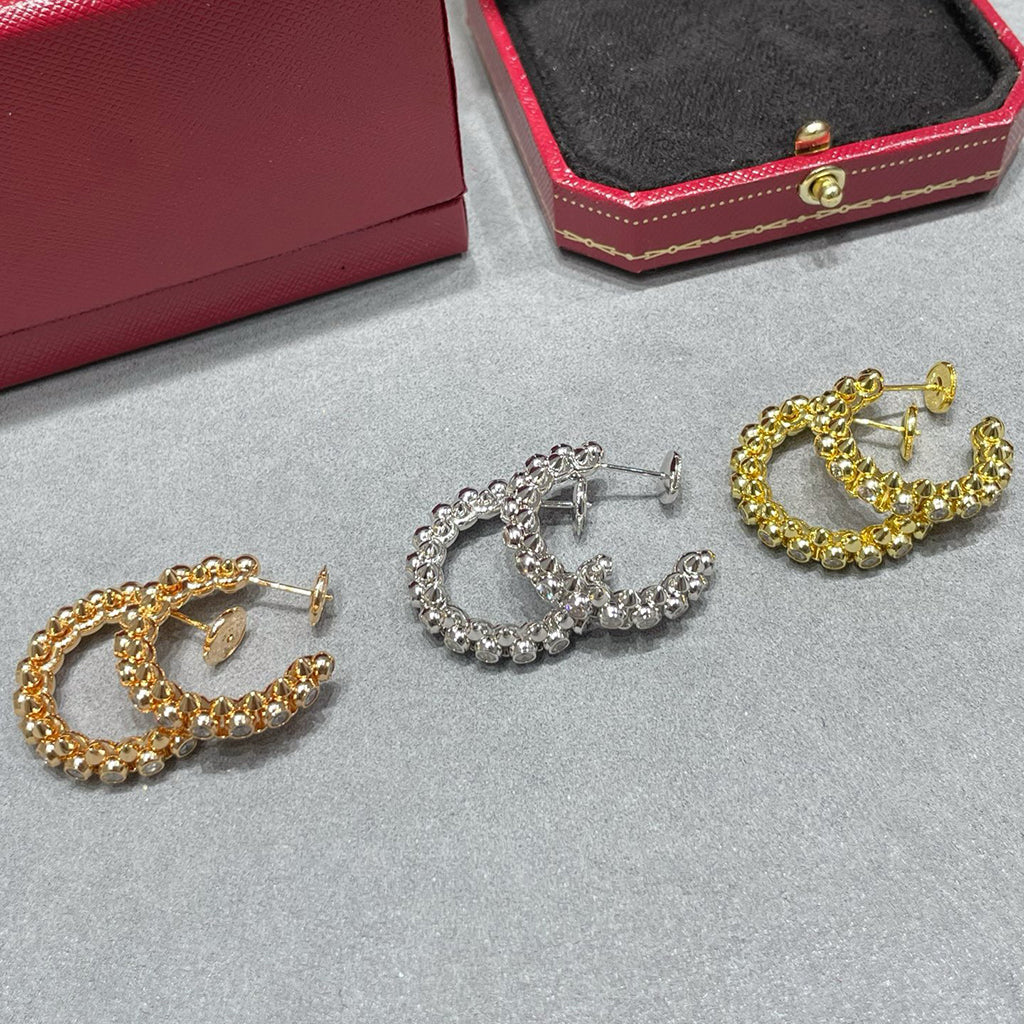 [Stellar Jewelry]CLASH FULL DIAMOND MEDIUM EARRINGS