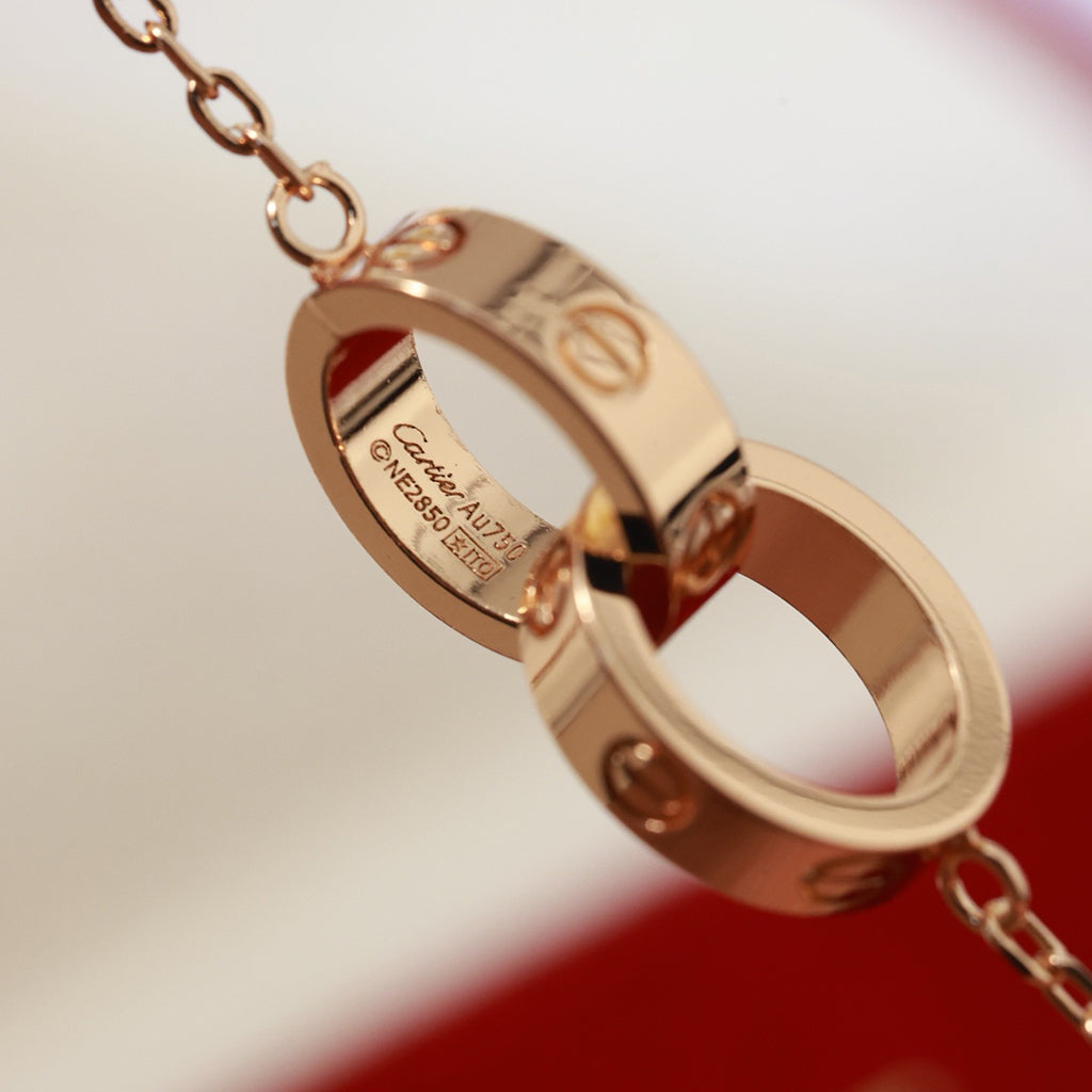 [Stellar Jewelry]LOVE DOUBLE RING NECKLACE