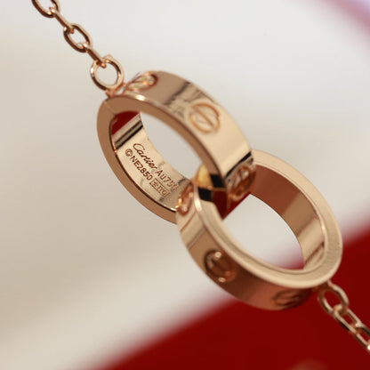 [Stellar Jewelry]LOVE DOUBLE RING NECKLACE